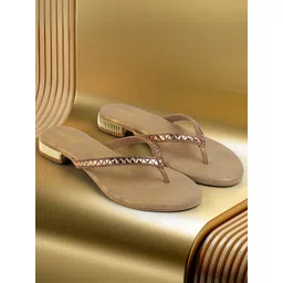 Metro Women Embellished Party One Toe Flats-picture-26