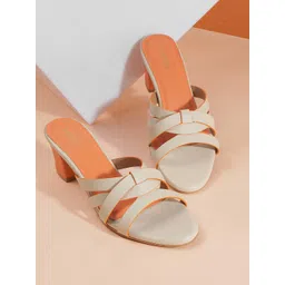 Metro Women Open Toe Block Heeled Heels-picture-27