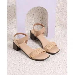 metro Women Open-Toe Chunky Heeled Sandals-picture-11