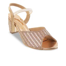 Metro Women Open Toe Printed Block Sandals-picture-25