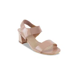 Metro Women Peach-Coloured Solid Block Heels-picture-33