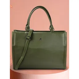 Metro Women Solid Structured Tote Bag-picture-35