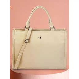 Metro Women Solid Structured Tote Bag-picture-36