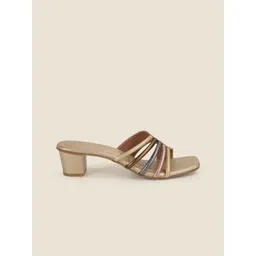 Metro Women Solid Synthetic Regular Heels Western Embellished image 5