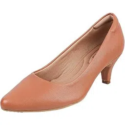 metro Women Tan Synthetic Heels Slip On Stilltoe-picture-26