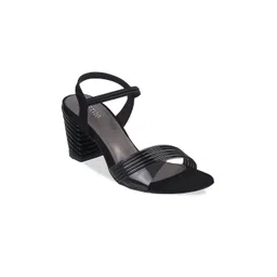 Metro Women Textured Block Heels Sandals-picture-26