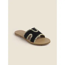 Metro Women Textured Open Toe Flats-picture-25