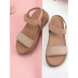 Metro Women Textured Open Toe Platform Sandals-picture-45