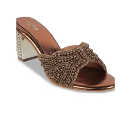 Metro Women Woven Design Block Mules-picture-31