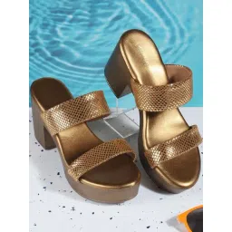 Metro Women's Antique Gold Casual Sandals-picture-16