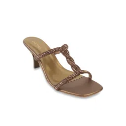 Metro Women's Antique Gold Casual Stilettos-picture-38