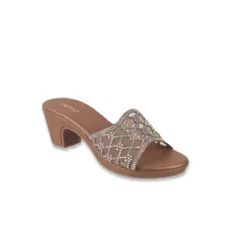 Metro Women's Antique Gold Ethnic Sandals-picture-31