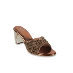 Metro Women's Antique Gold Ethnic Sandals-picture-21