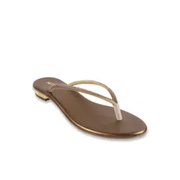 Metro Women's Antique Gold Thong Sandals-picture-27