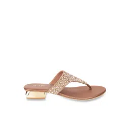 Metro Women's Antique Gold Thong Sandals-picture-39