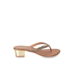 Metro Women's Antique Gold Thong Sandals-picture-23