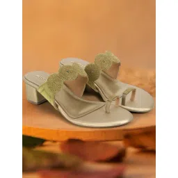 Metro Women's Antique Gold Toe Ring Sandals-picture-10