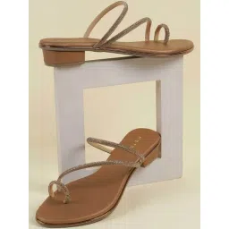 Metro Women's Antique Gold Toe Ring Sandals-picture-21