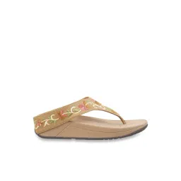 Metro Women's Beige Thong Wedges-picture-25
