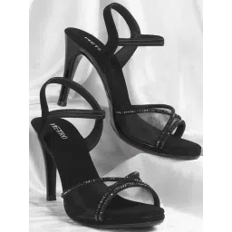 Metro Women's Black Ankle Strap Sandals-picture-35