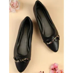 Metro Women's Black Ballerinas-picture-39