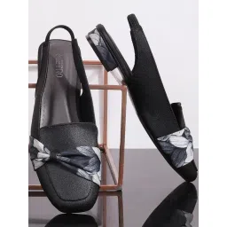 Metro Women's Black Sling Back Sandals-picture-29