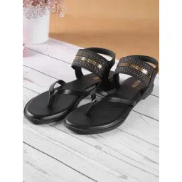 Metro Women's Black Sling Back Sandals-picture-41