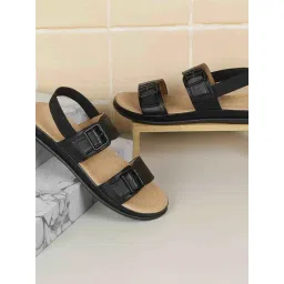 Metro Women's Black Sling Back Sandals-picture-24