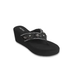 Metro Women's Black Thong Wedges-picture-32