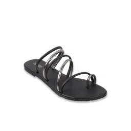 Metro Women's Black Toe Ring Sandals-picture-20