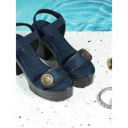 Metro Women's Blue Sling Back Sandals-picture-12