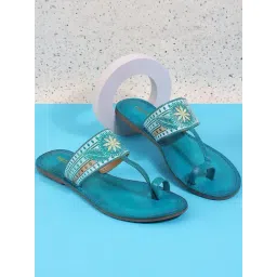 Metro Women's Blue Toe Ring Sandals-picture-11