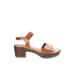 Metro Women's Brown Ankle Strap Sandals image 1