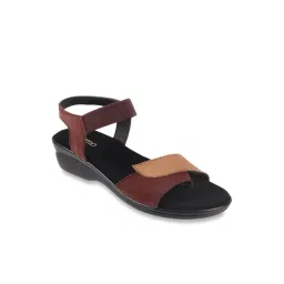 Metro Women's Brown Sling Back Wedges-picture-13