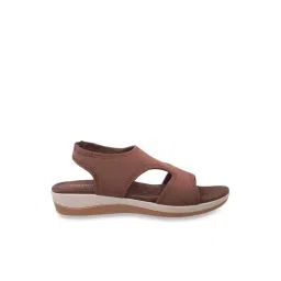 Metro Women's Brown Sling Back Wedges-picture-37