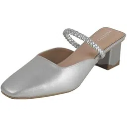 metro Women's Froh Feet Fashionable Block Heel Mules Featuring a Square Toe Design,-picture-33