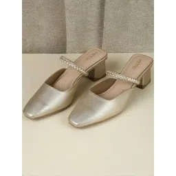 Metro Women's Gold Mule Shoes-picture-17