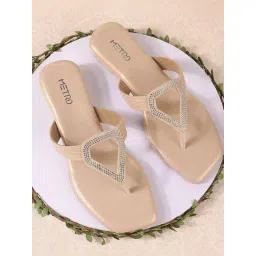 Metro Women's Gold Thong Wedges-picture-33