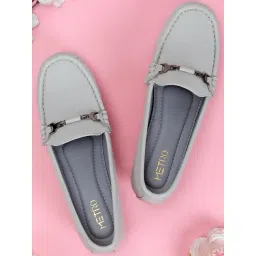 Metro Women's Grey Loafers-picture-33