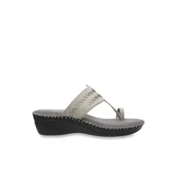 Metro Women's Grey Toe Ring Wedges-picture-30