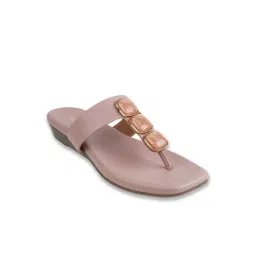Metro Women's Peach T-Strap Wedges-picture-31