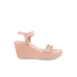 Metro Women's Pink Ankle Strap Wedges-picture-22