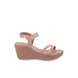 Metro Women's Pink Ankle Strap Wedges-picture-11