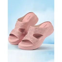 Metro Women's Pink Slide Wedges-picture-45