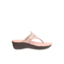 Metro Women's Pink Thong Wedges-picture-19