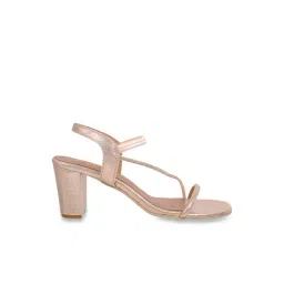 Metro Women's Rose Gold Ankle Strap Sandals-picture-23