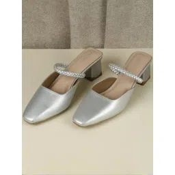 Metro Women's Silver Mule Shoes-picture-25