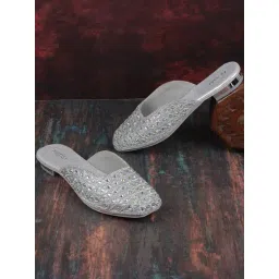 Metro Women's Silver Mules-picture-29