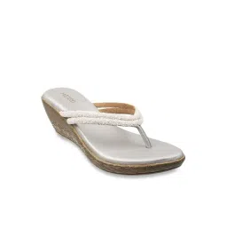 Metro Women's Silver Thong Wedges image 2