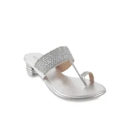 Metro Women's Silver Toe Ring Sandals-picture-19